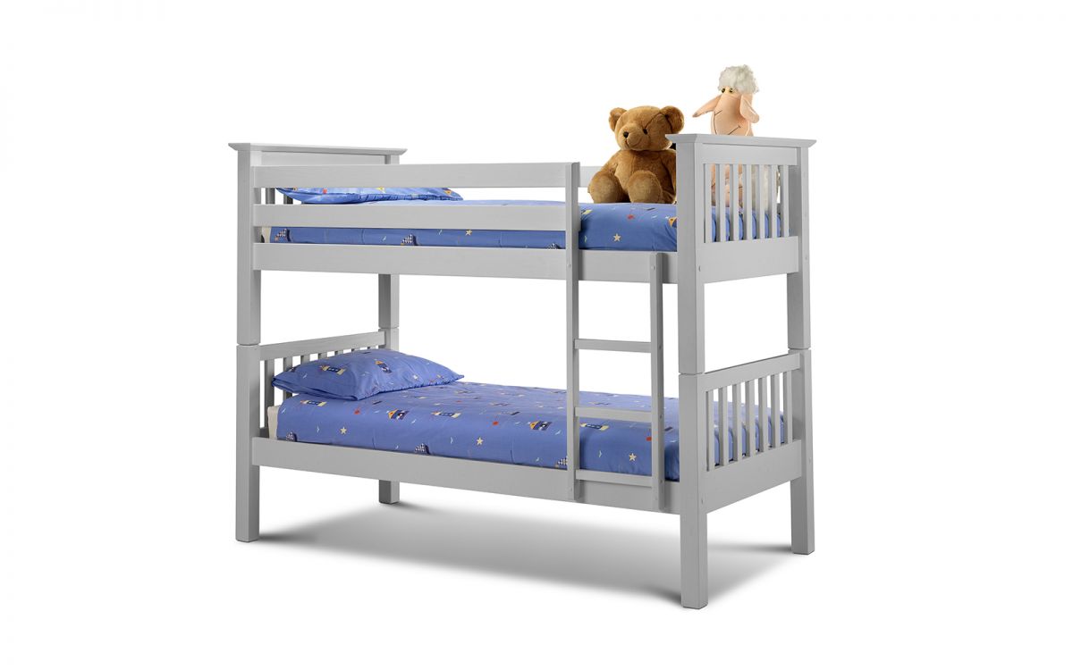 Barton Bunk Bed - White, Grey & Pine