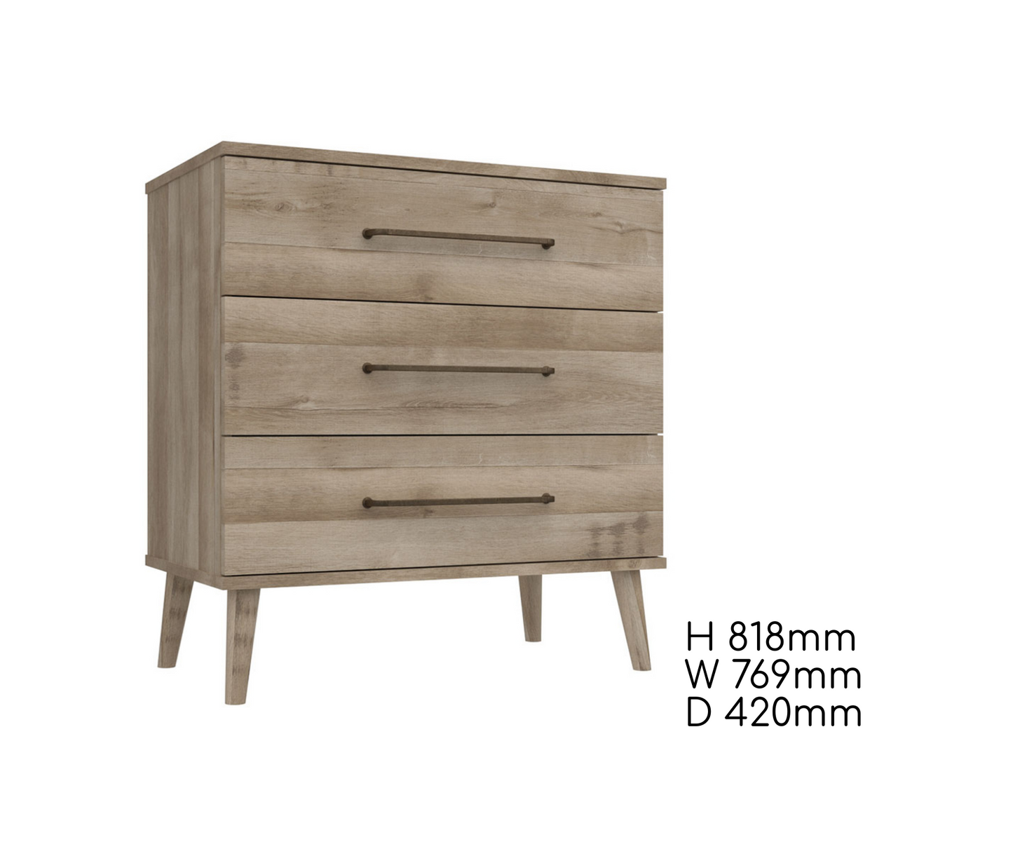 Oliver 3 Drawer Chest