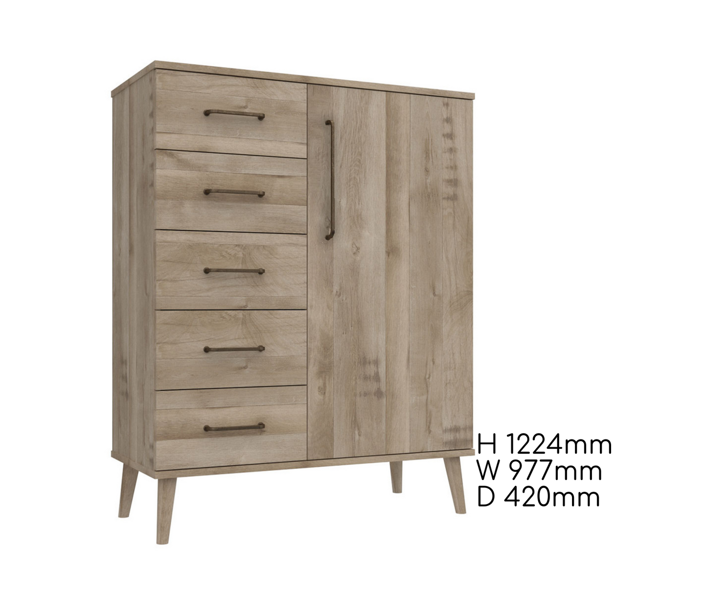 Oliver 5 Drawer Hanging Storage
