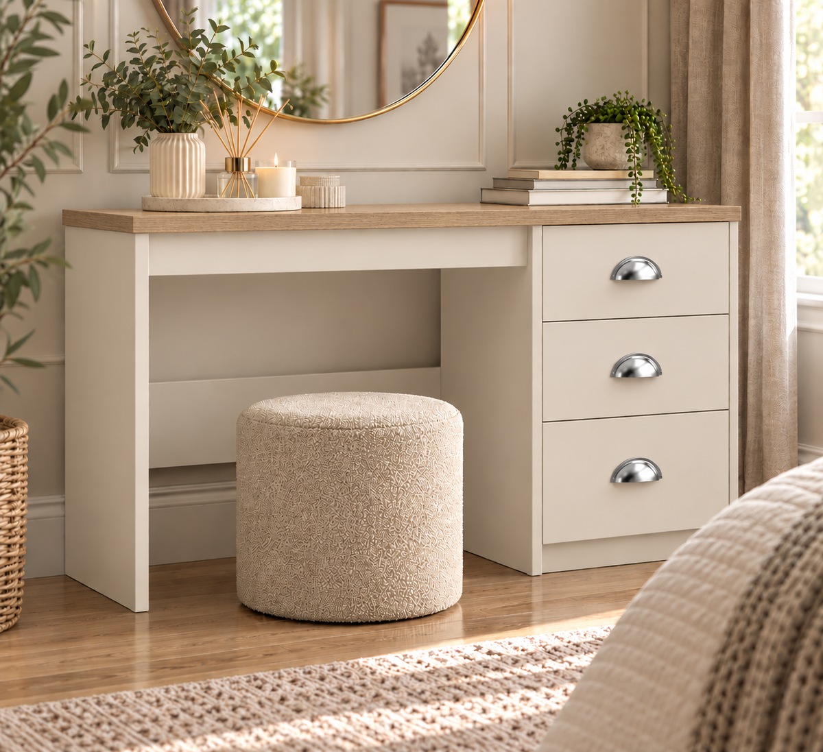 Copenhagen Single Pedestal Dressing Table