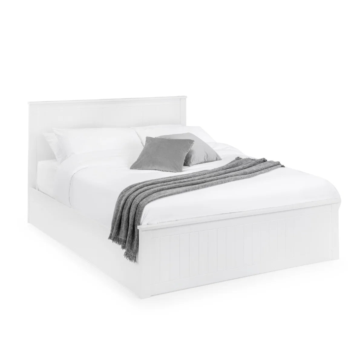 Mandy Storage Ottoman Bed - Surf White