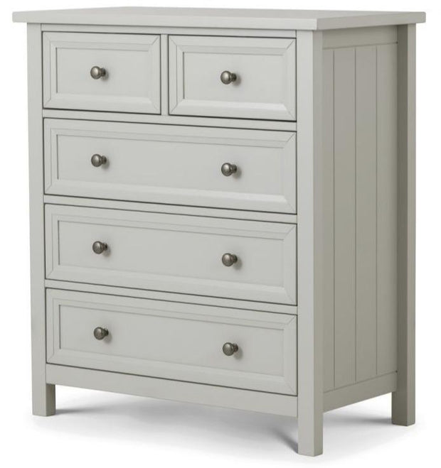 Mandy 3+2 Drawer Chest Of Drawers - Dove Grey