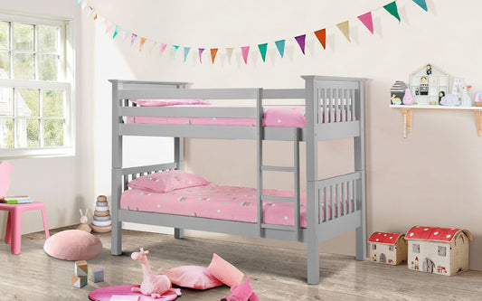 Barton Bunk Bed - White, Grey & Pine