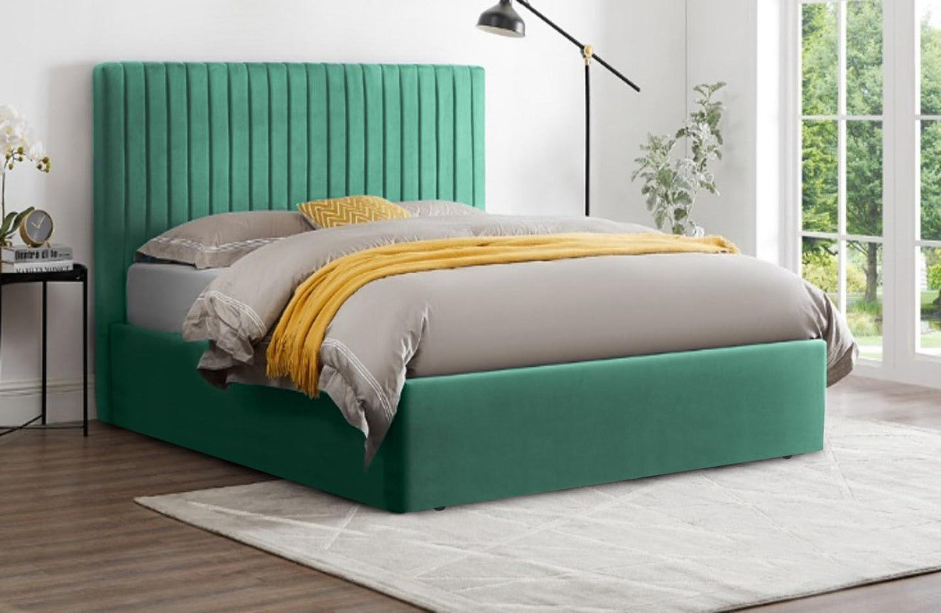 Ludlow Ottoman Bed Frame - Sky & Teal