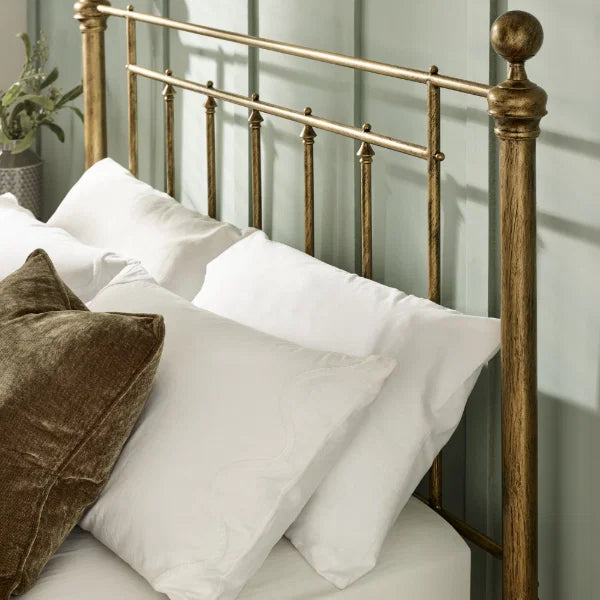 Amelia Bed Frame - Brass Effect
