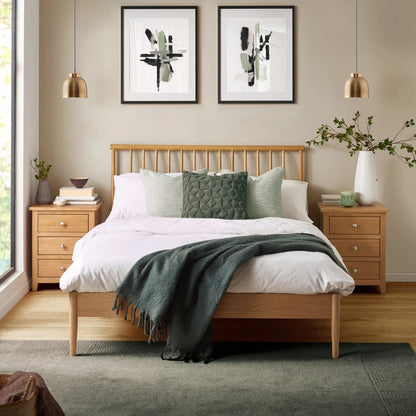 Bolton Oak Spindle Bed