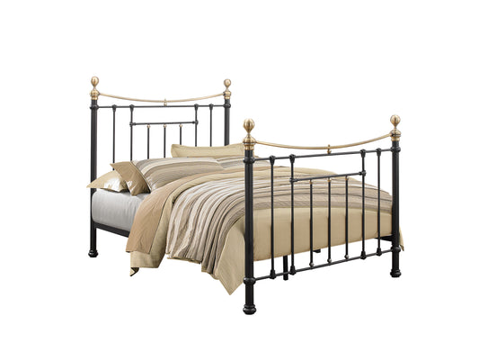 Bromwell Bed Frame - Ivory & Black