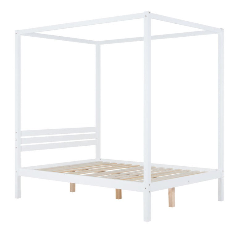 Mercia Four Poster Bed - Black & White