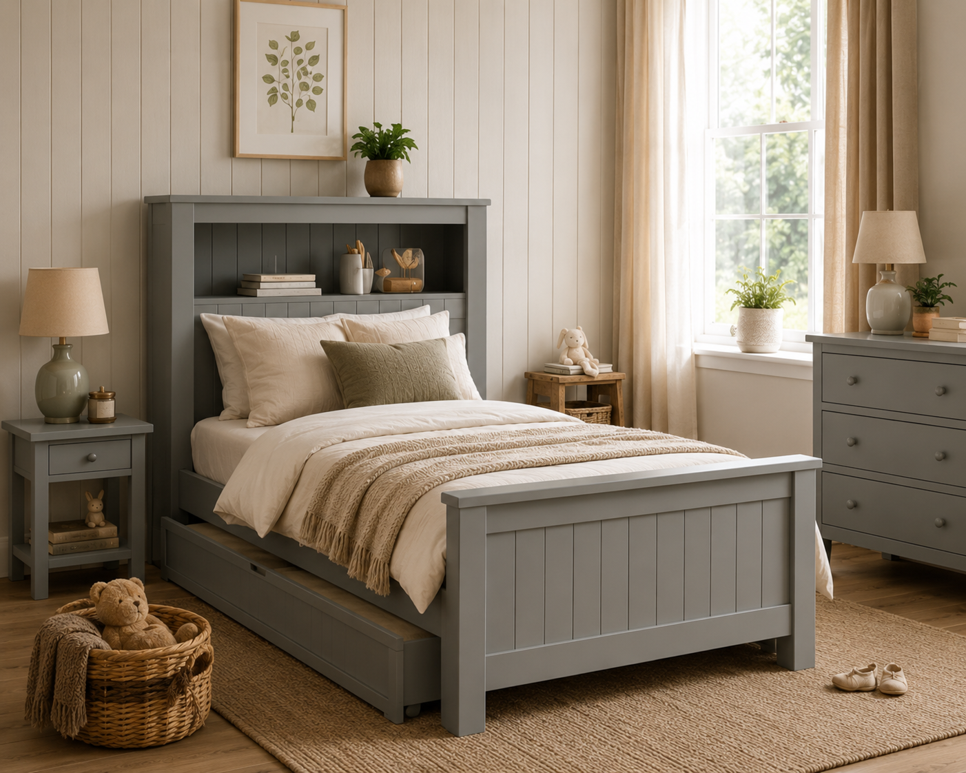 Mandy Bookcase Bed - Optional Underbed