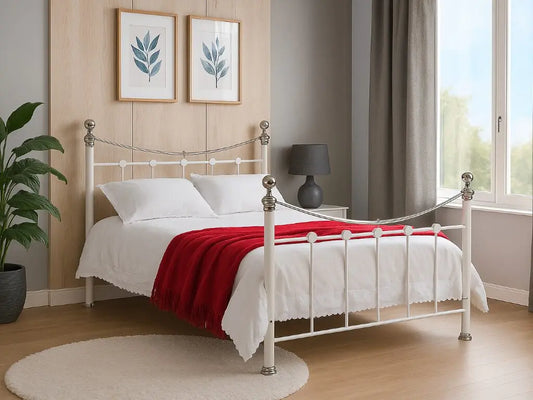 Cambridge Bed Frame - White & Black