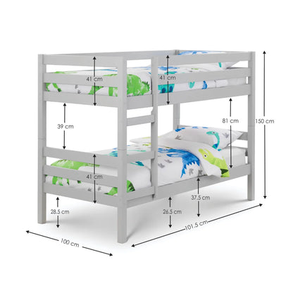 Cadwell Bunk Bed - Grey, White & Anthracite
