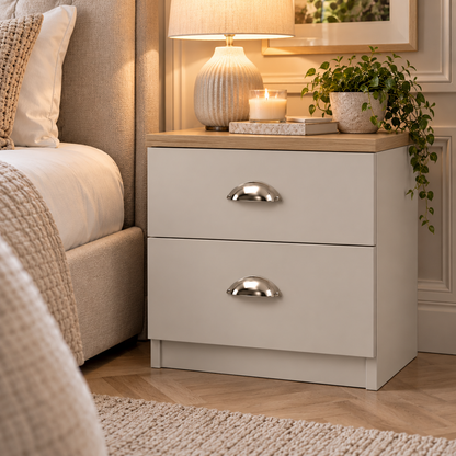 Copenhagen 2 Drawer Bedside