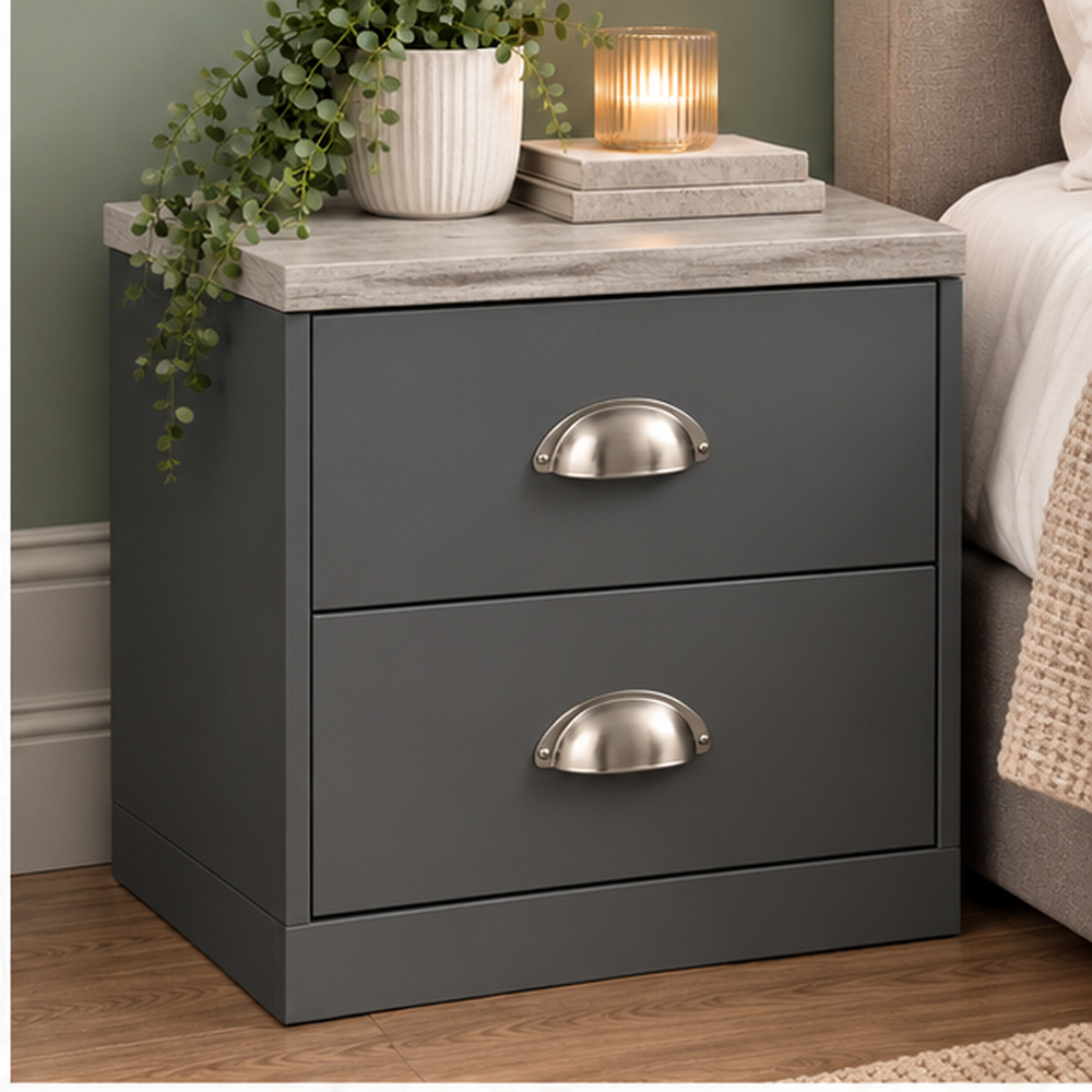 Copenhagen 2 Drawer Bedside
