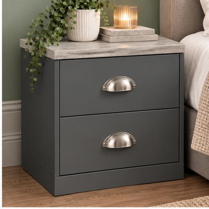 Copenhagen 2 Drawer Bedside
