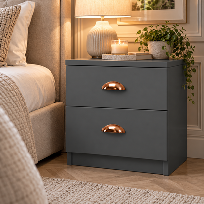 Copenhagen 2 Drawer Bedside