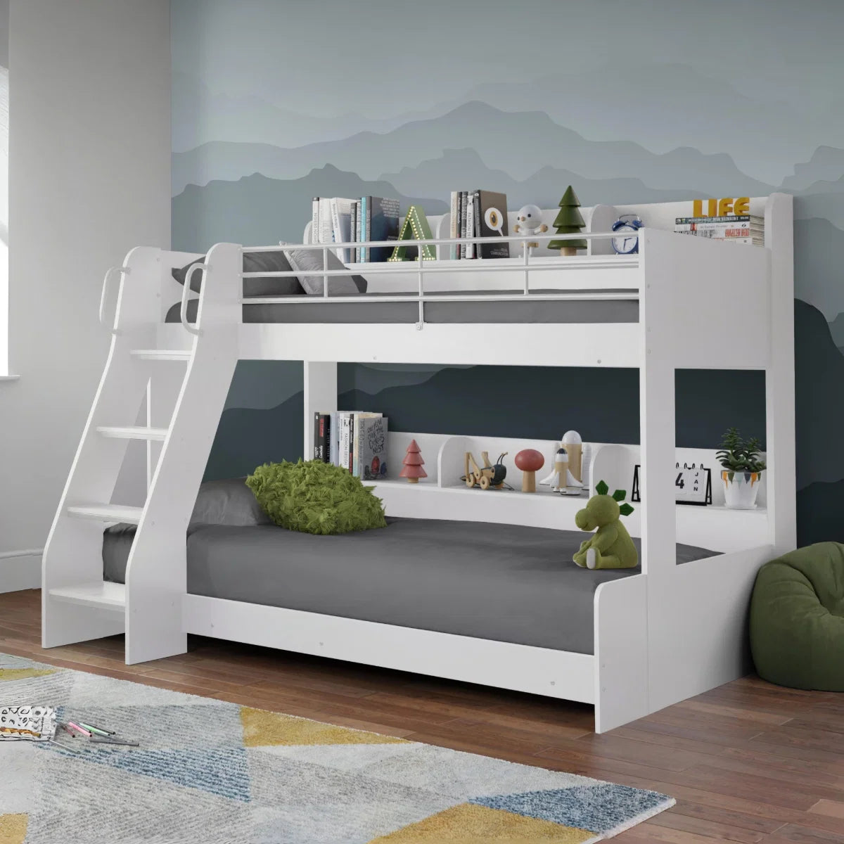 Dakota Triple Sleeper - Light Grey & White