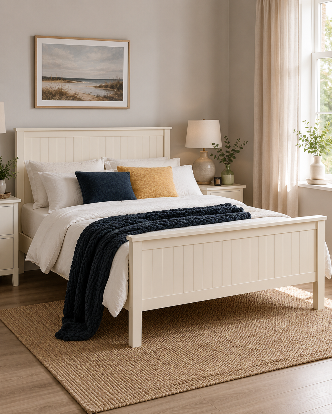 Mandy Bed Frame - Surf White