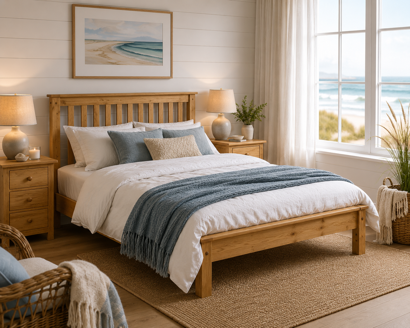 Barton Bed Frame - Low Foot End -Pine