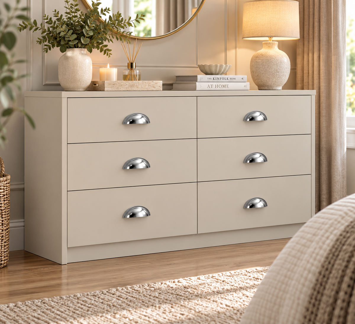 Copenhagen 6 Drawer Twin Chest (2 Deep Drawers)