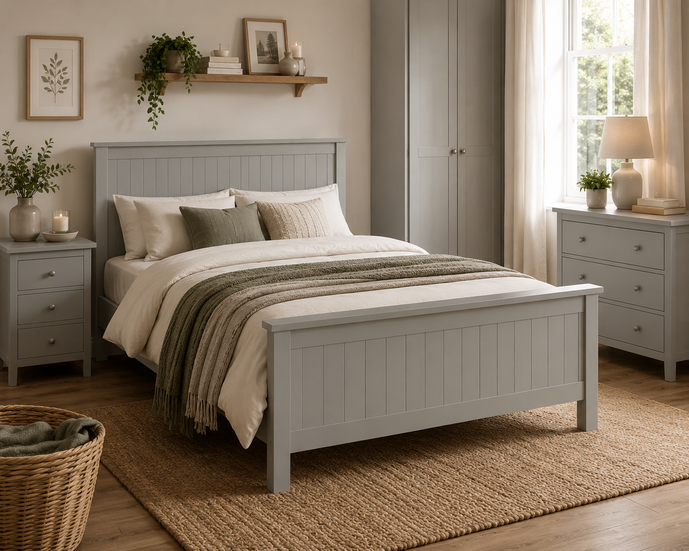 Mandy Bed Frame - Dove Grey