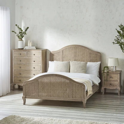 Farnham Rattan Bed in Light Oak