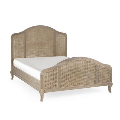 Farnham Rattan Bed in Light Oak