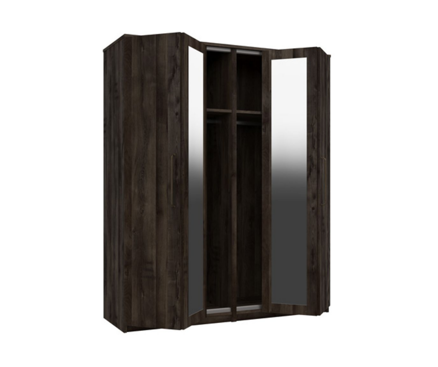 Oliver 4 Door Bifold Wardrobe with Mirrors