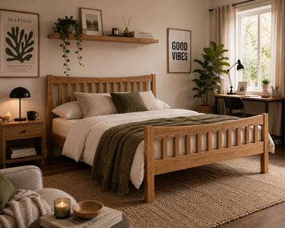 Beckett Oak Bed