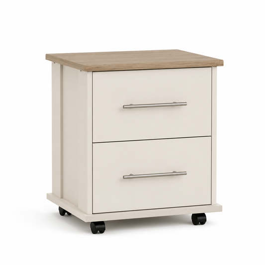 Flow 2 Drawer Bedside Table - Narrow