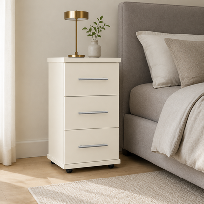 Flow 3 Drawer Bedside Table - Narrow