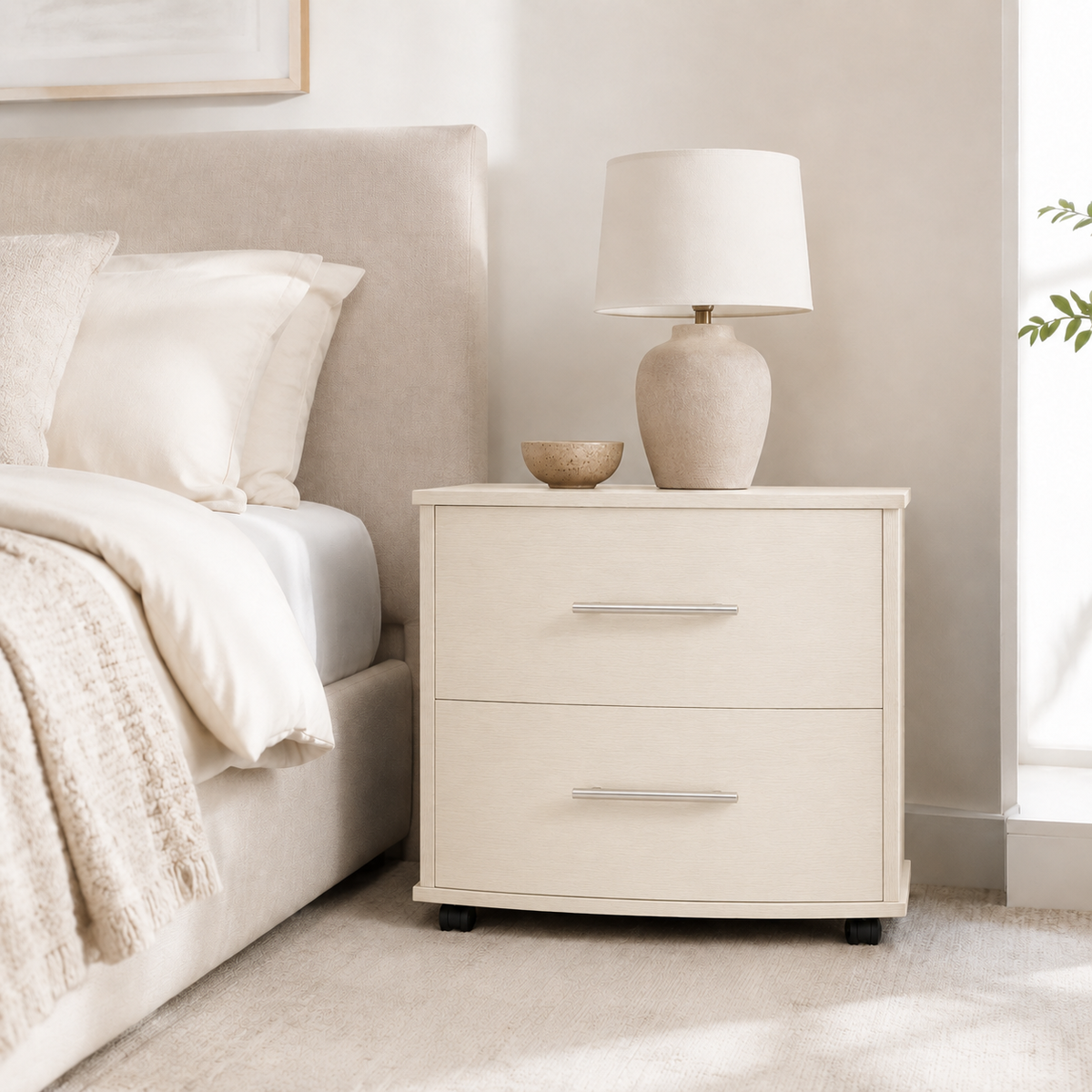 Vario 2 Drawer Bedside Midi