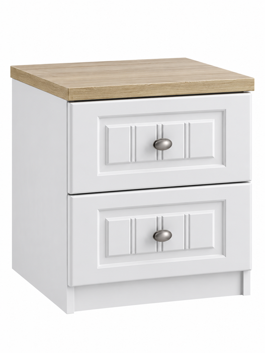 Padstow 2 Drawer Bedside Cabinet