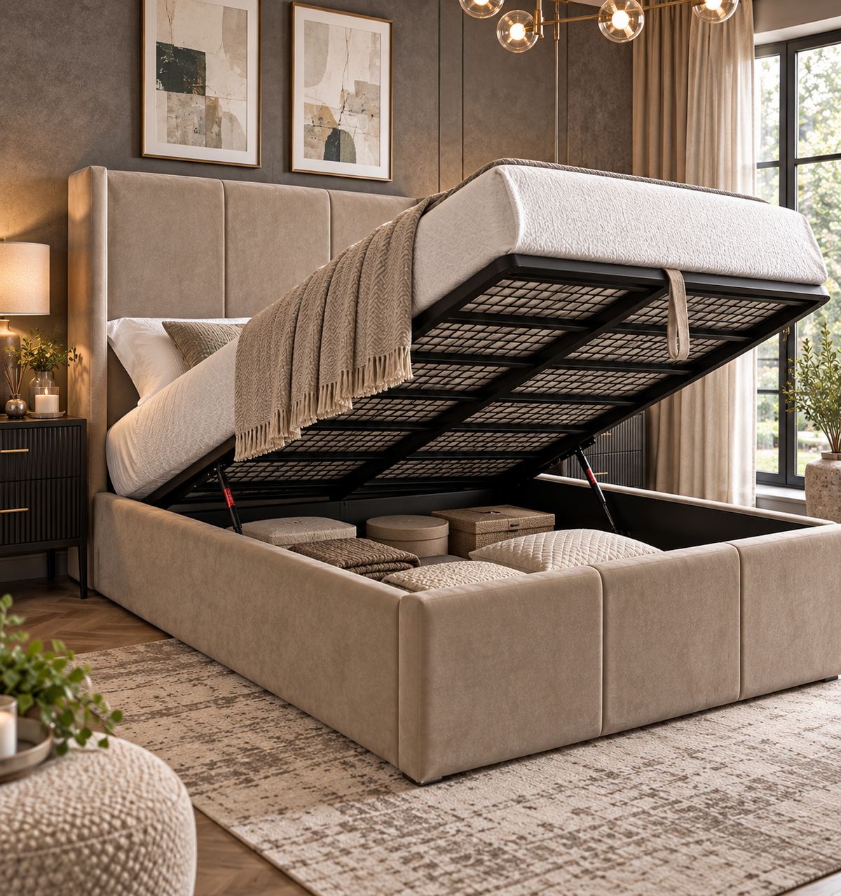 Indiana Ottoman Storage Bed Frame