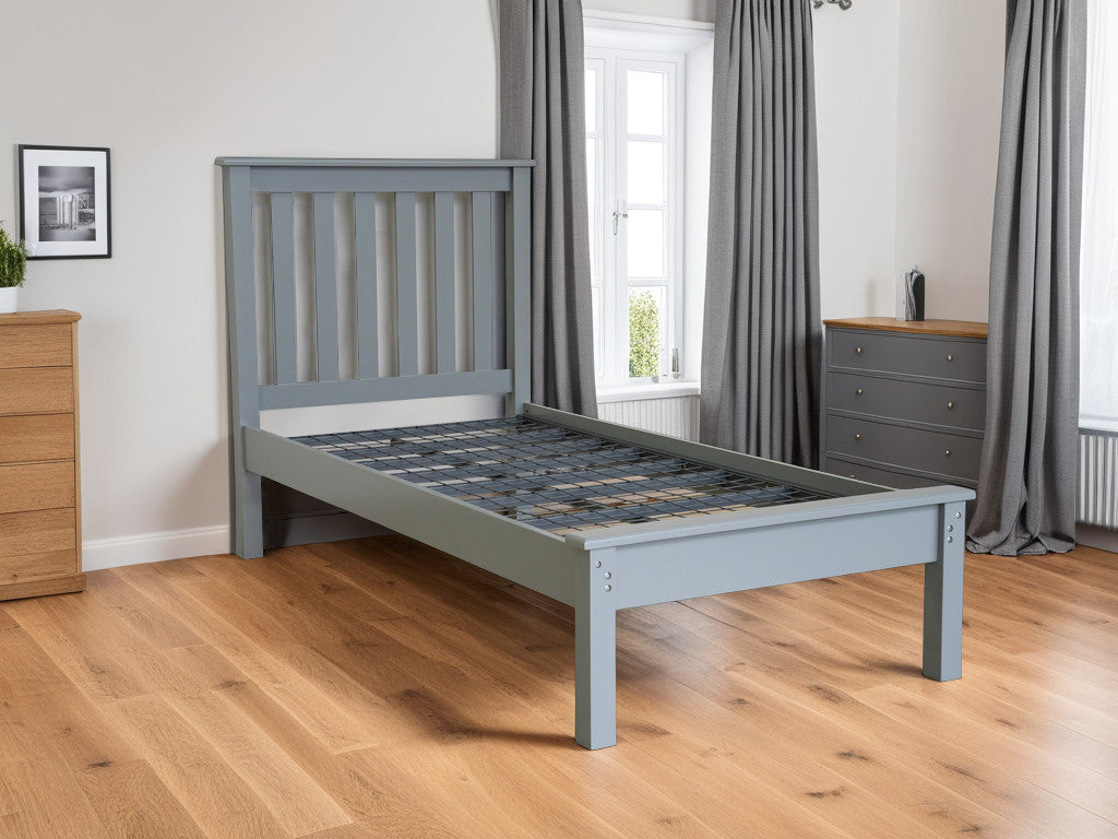 Kos Bed Frame - White, Grey & Pine