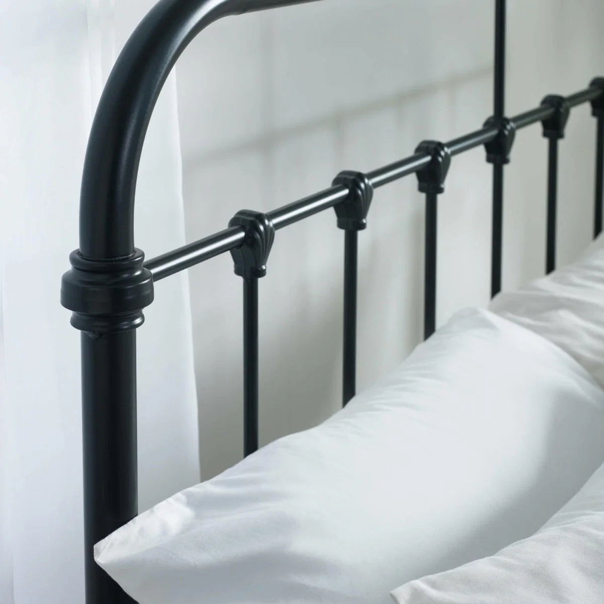 Lucas Bed Frame - Black Satin