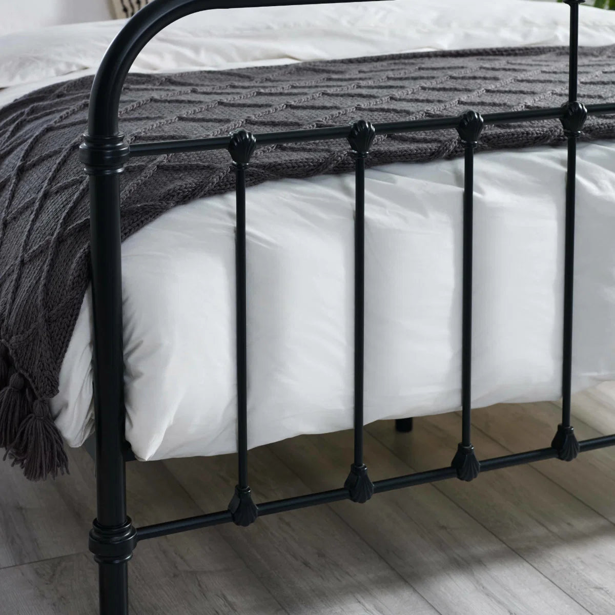 Lucas Bed Frame - Black Satin