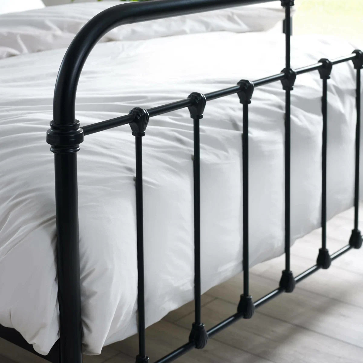 Lucas Bed Frame - Black Satin