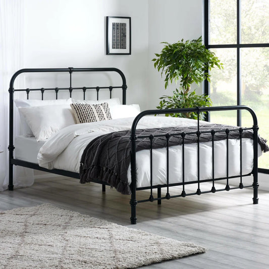 Lucas Bed Frame - Black Satin