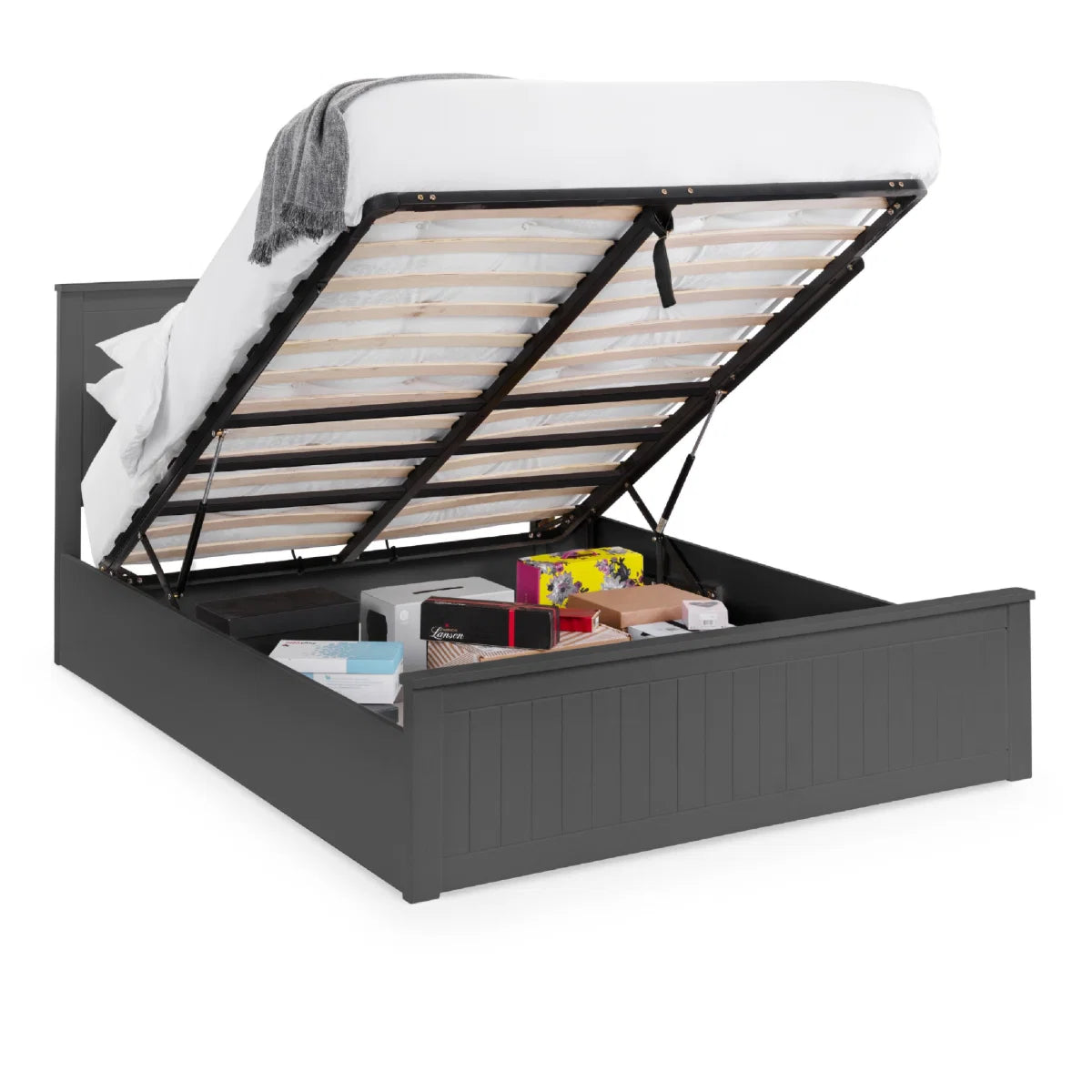 Mandy Storage Ottoman Bed - Anthracite