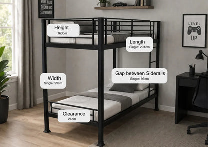 No Bolt Bunk Bed - Various Colours