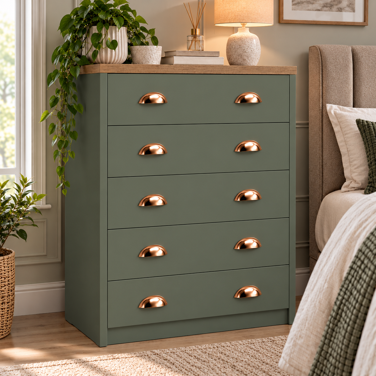 Copenhagen 5 Drawer Chest