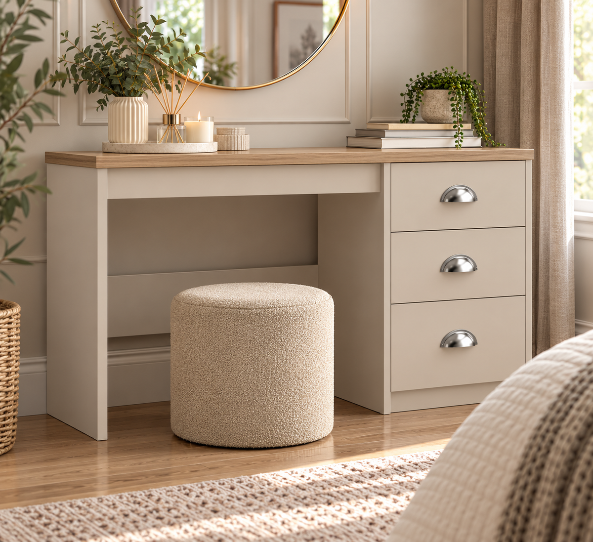 Copenhagen Single Pedestal Dressing Table