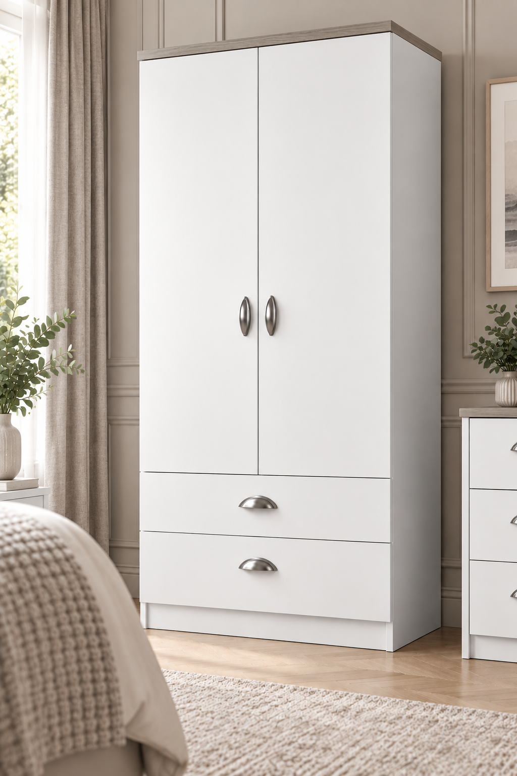 Copenhagen Double Gents Tall Wardrobe