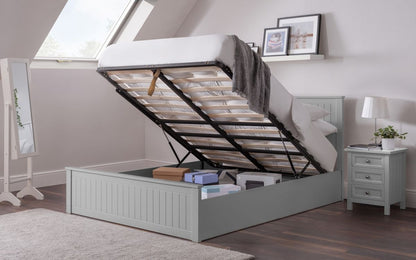 Mandy Storage Ottoman Bed - Dove Grey