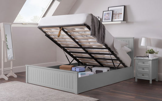 Mandy Storage Ottoman Bed - Dove Grey