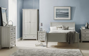 Mandy 3 Drawer Bedside Table - Dove Grey