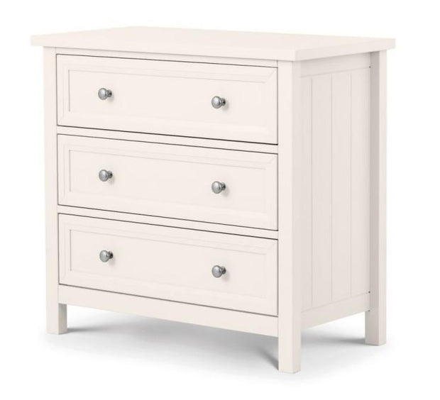 Mandy 3 Drawer Chest Of Drawers - Surf White