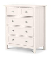 Mandy 3+2 Drawer Chest Of Drawers - Surf White
