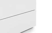 Monaco 6 Drawer Wide Chest Of Drawers - White High Gloss