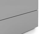 Monaco 6 Drawer Wide Chest Of Drawers - Grey High Gloss